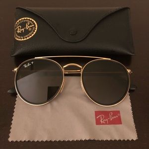 Rayban Round Double Bridge Sunglass